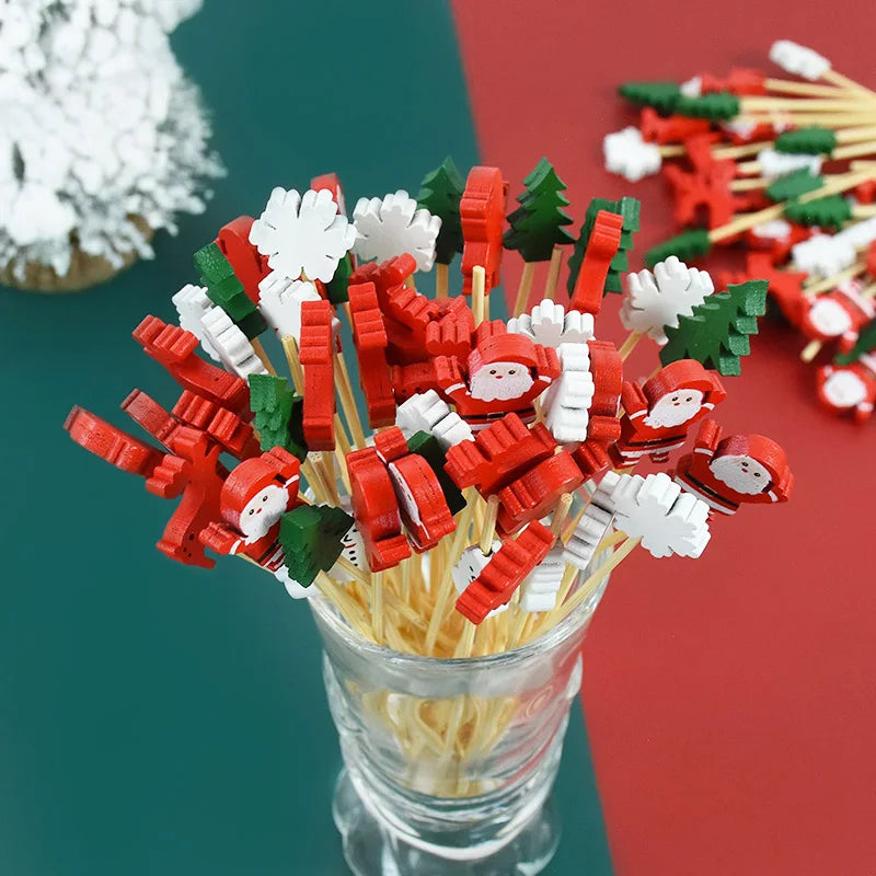 Christmas Fruit Skewer Toothpicks