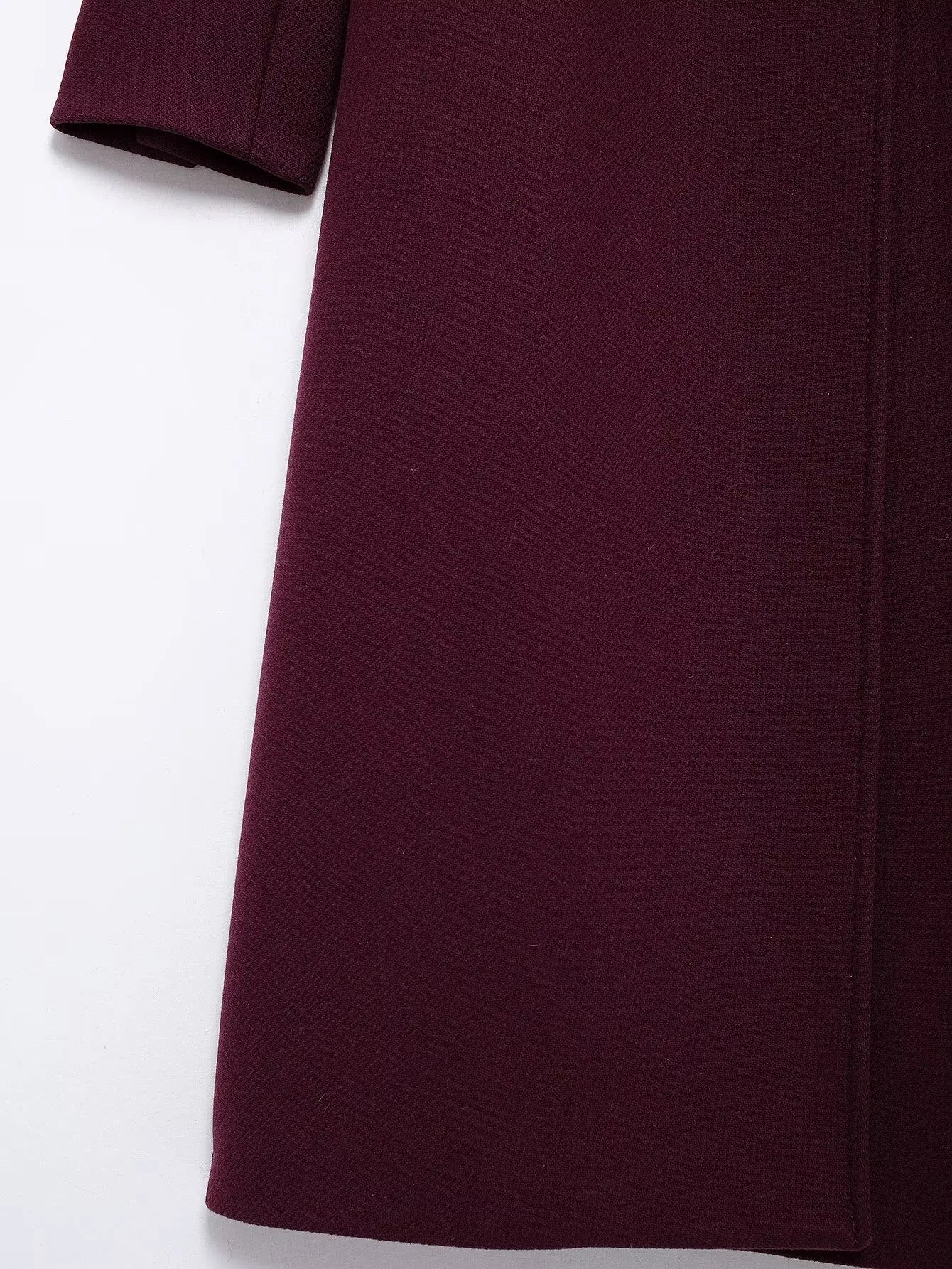 Women's Burgundy Woolen Coat