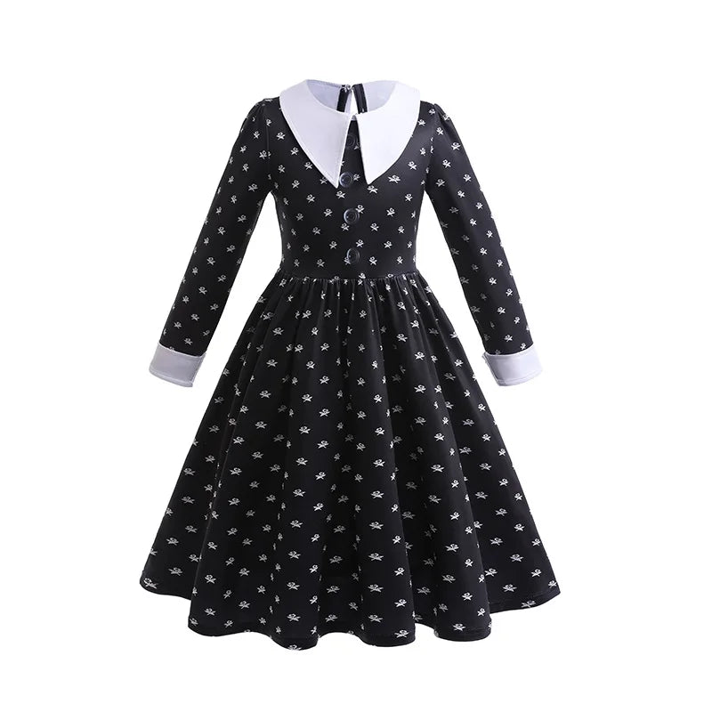 Hallowen Special, Wednesday Addams Costume for Girls