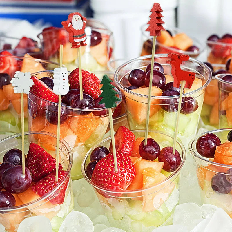 Christmas Fruit Skewer Toothpicks