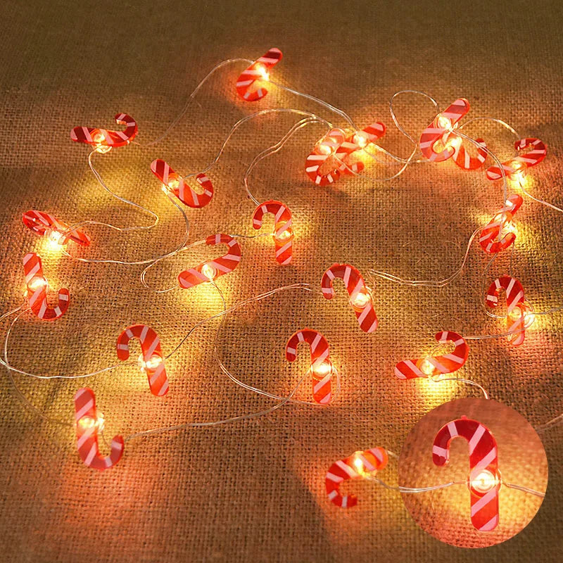 Santa Snowflake LED Light String