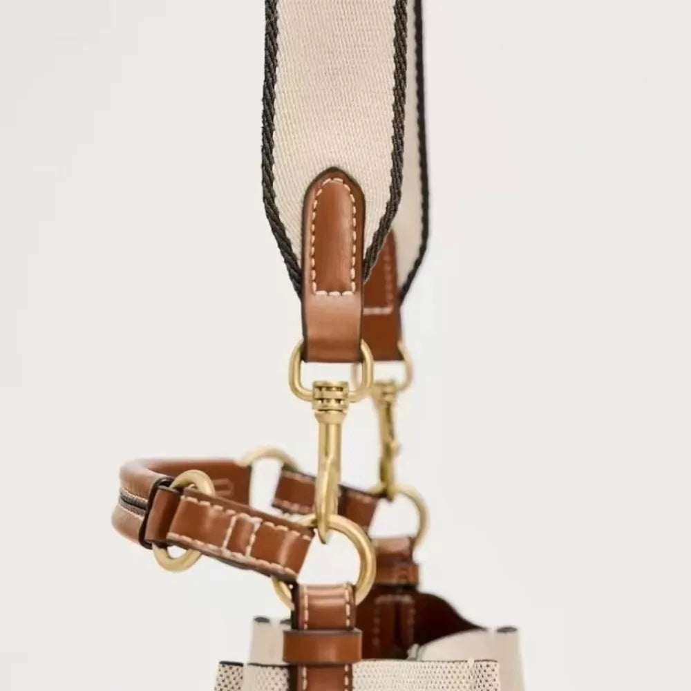Portable Crossbody Bucket Bag
