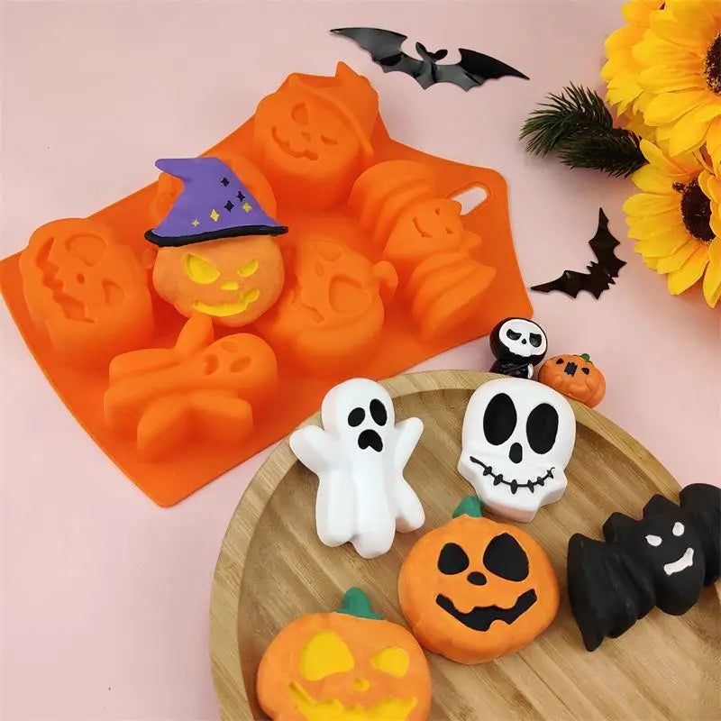 Pumpkin Halloween Silicone Mold for Cake, Biscuit, Candy Baking