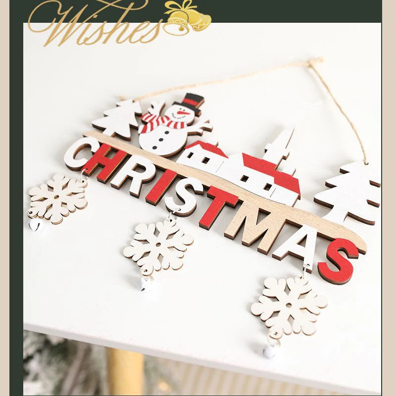 Wooden Christmas Hanging Pendants