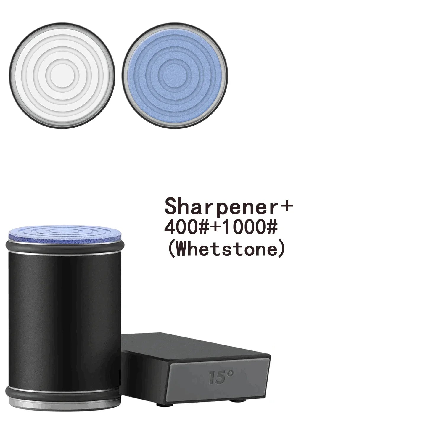 Rolling Knife Sharpener with Magnetic Holder & Diamond Sharpening Stone