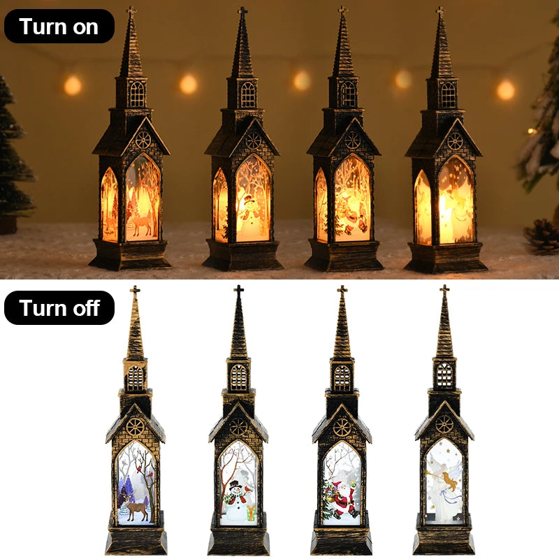 Christmas LED Night Light Lantern