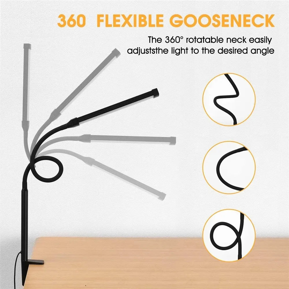 Single & Double Head Monitor  LED Clip Desk Lamp