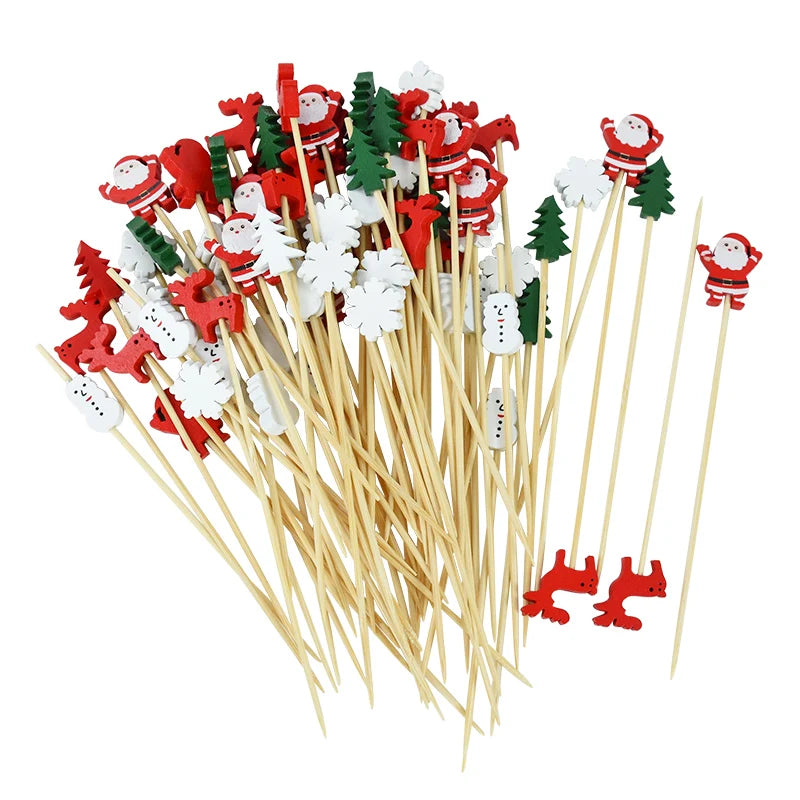 Christmas Fruit Skewer Toothpicks