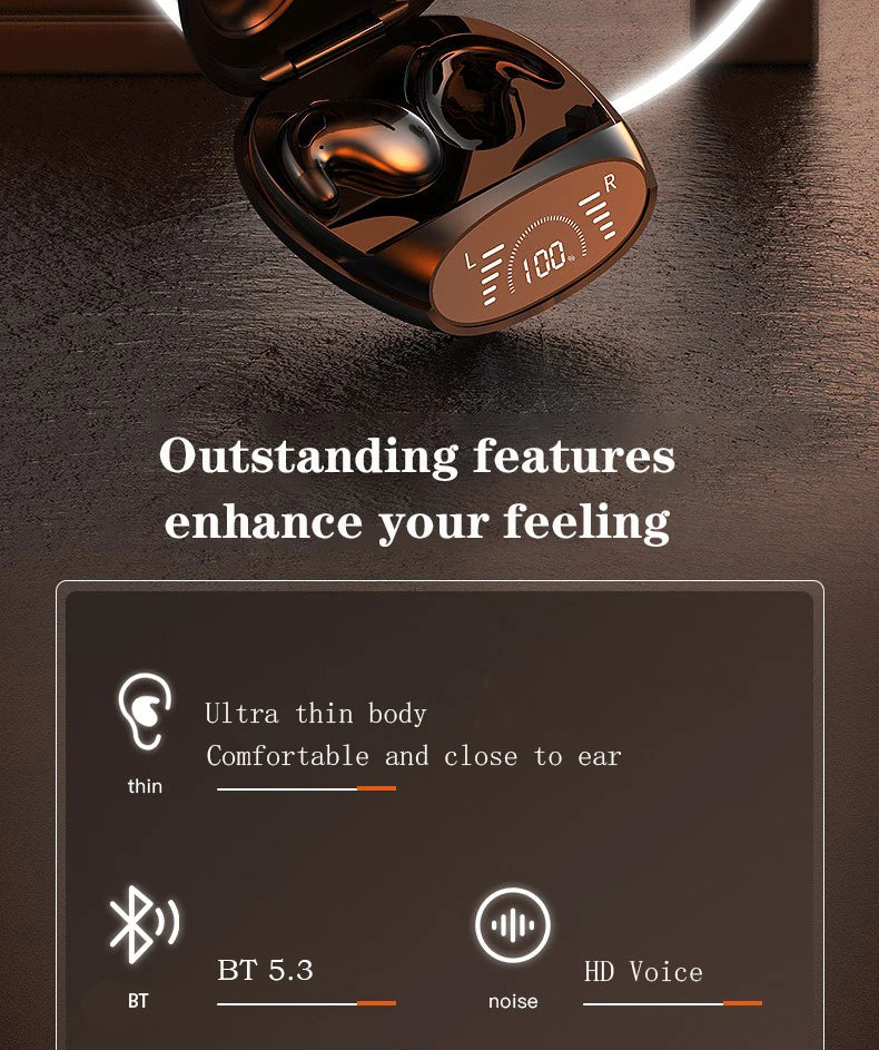 SK Ultra-Thin Sleep Headphones Bluetooth 5.3 Waterproof Earbuds