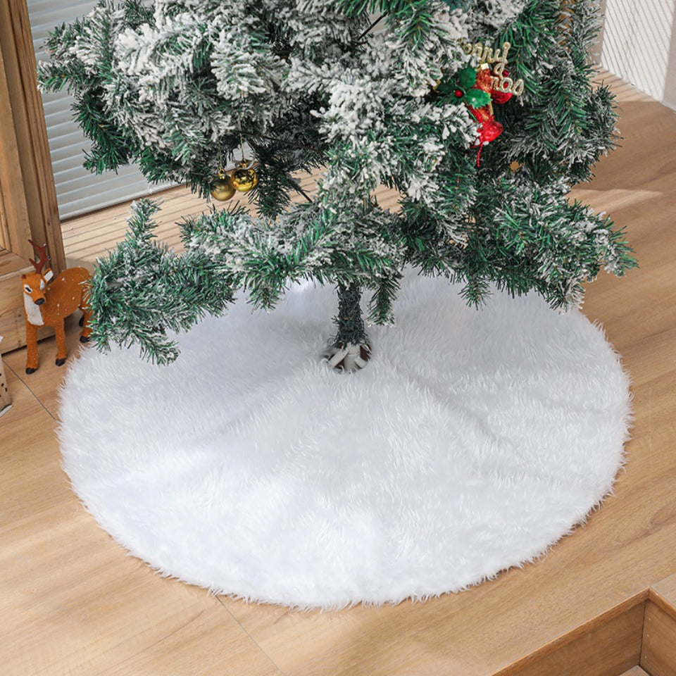 Plush Christmas Tree Skirt Base Mat