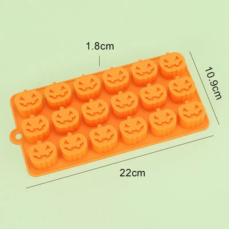 Pumpkin Halloween Silicone Mold for Cake, Biscuit, Candy Baking