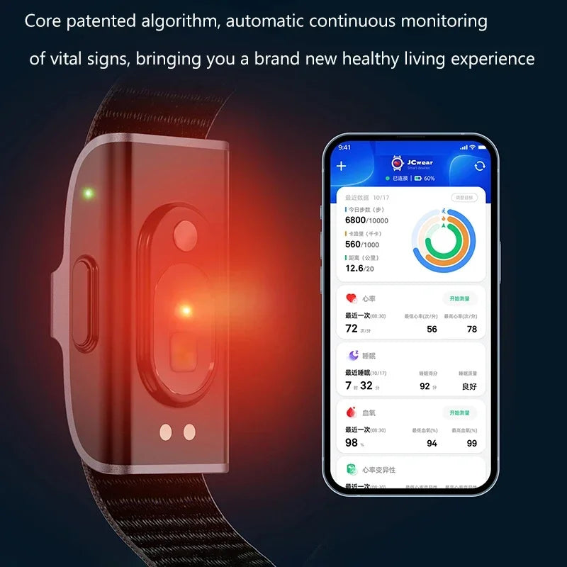 Smart Fitness Tracker Bracelet Heart Rate Blood Pressure & Pedometer