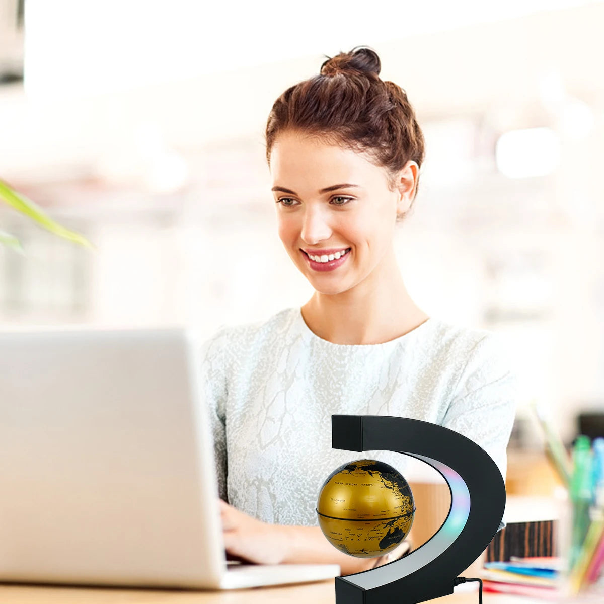 World Map Magnetic Levitation Globe