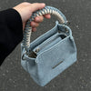 Women's Denim Chain Bucket Bag