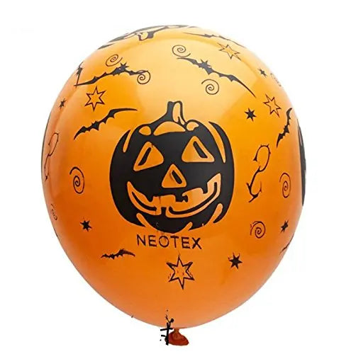 30/10Pcs Scary Halloween Balloons Kids Toys Pumpkin Skeleton Ghost Bar Party Decor Balloon Halloween Black Orange Latex Balloon