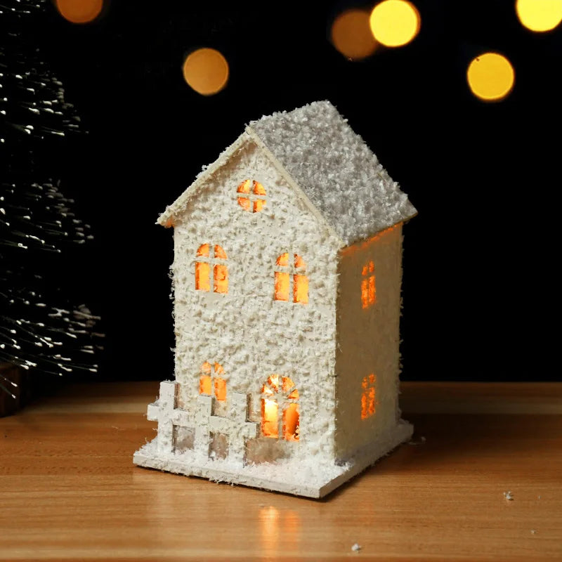 Christmas LED Light Wooden House