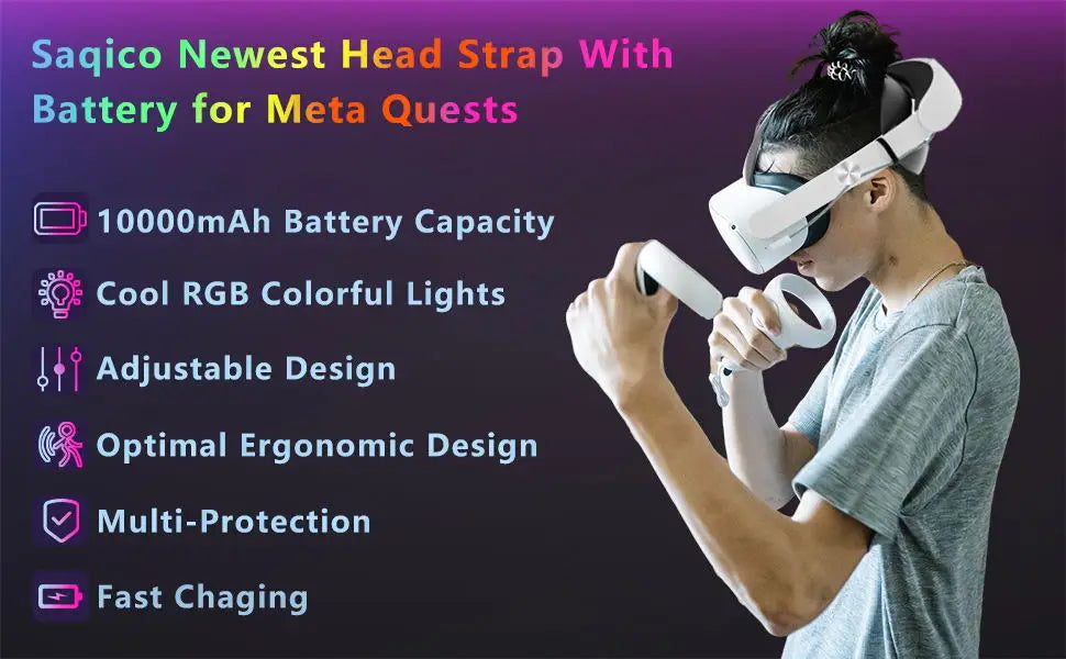 10000mAh Head Strap for Oculus Quest 2