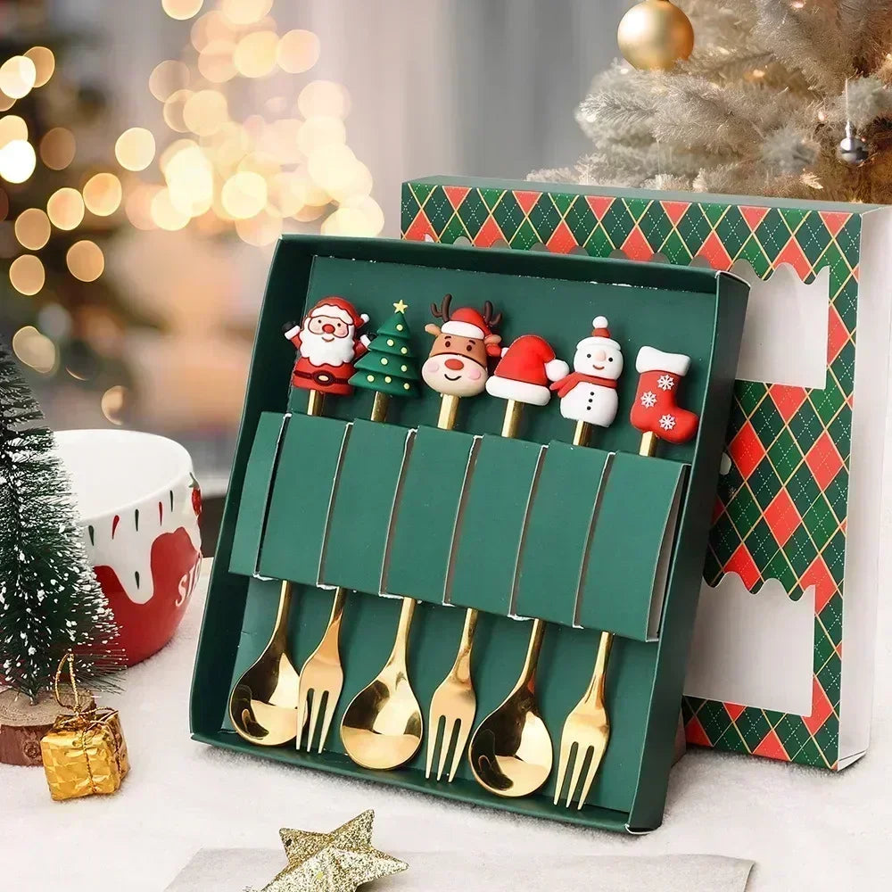 Christmas Stainless Steel Cutlery Set