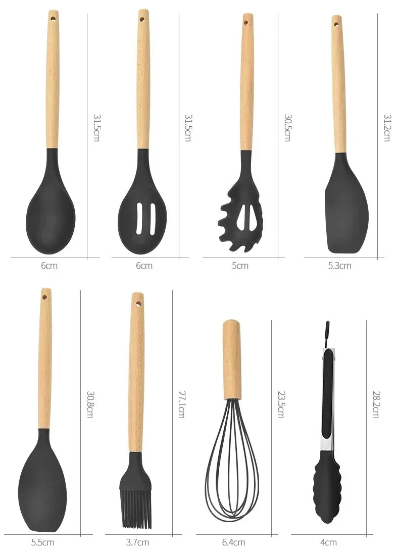 12PCS Food-Grade Silicone Kitchen Utensil Set