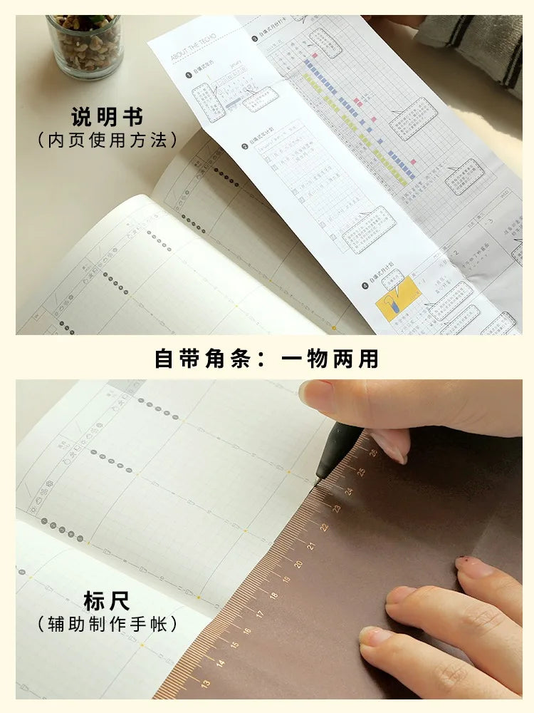 A5 Undated Planner Weekly Calendar Notebook