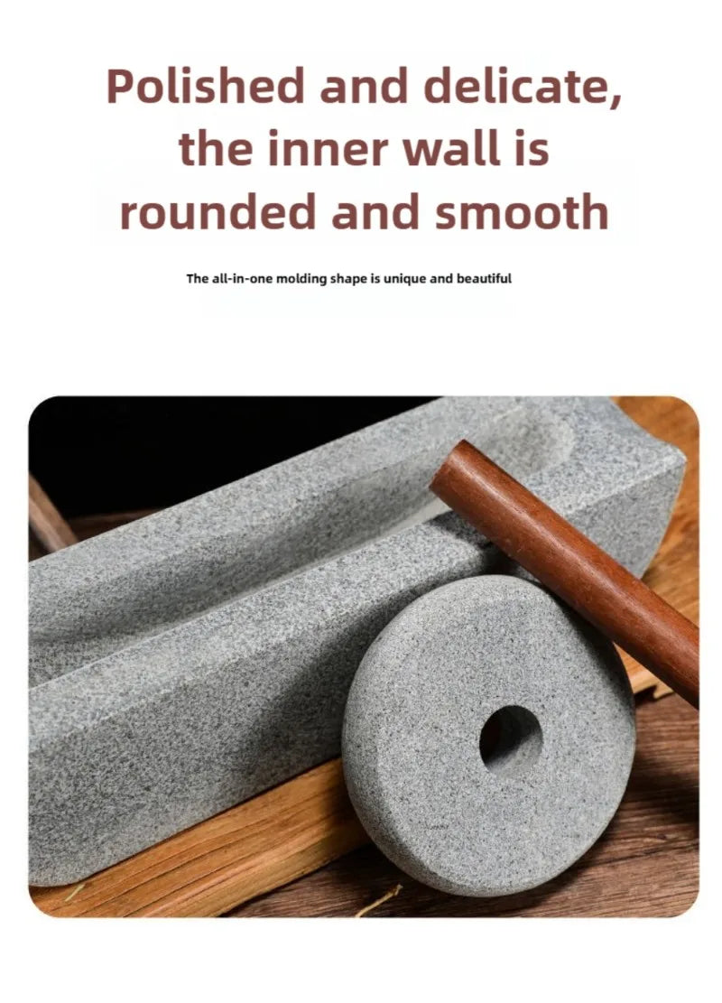 Traditional Chinese Style Mill Grinder Set