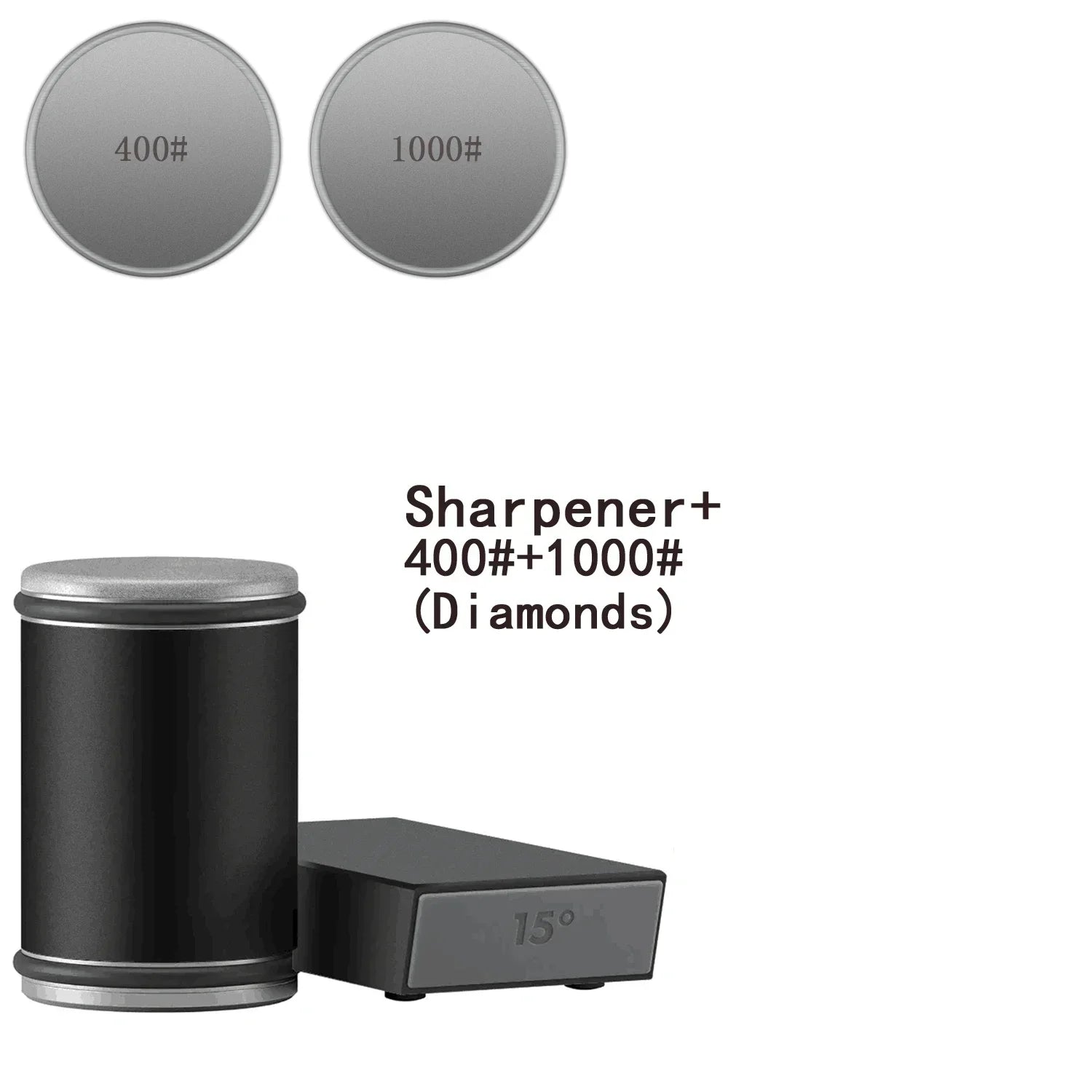 Rolling Knife Sharpener with Magnetic Holder & Diamond Sharpening Stone