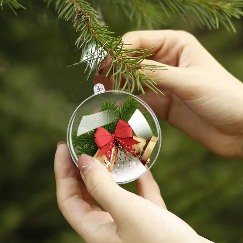 DIY Hollow Christmas Baubles - Transparent Fillable Ornaments