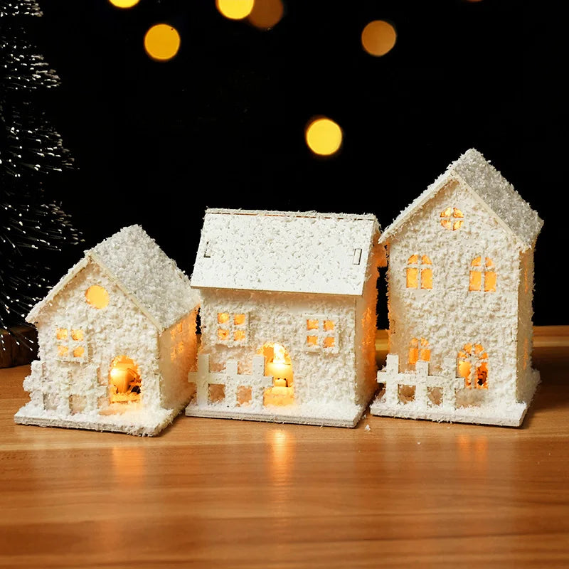 Christmas LED Light Wooden House