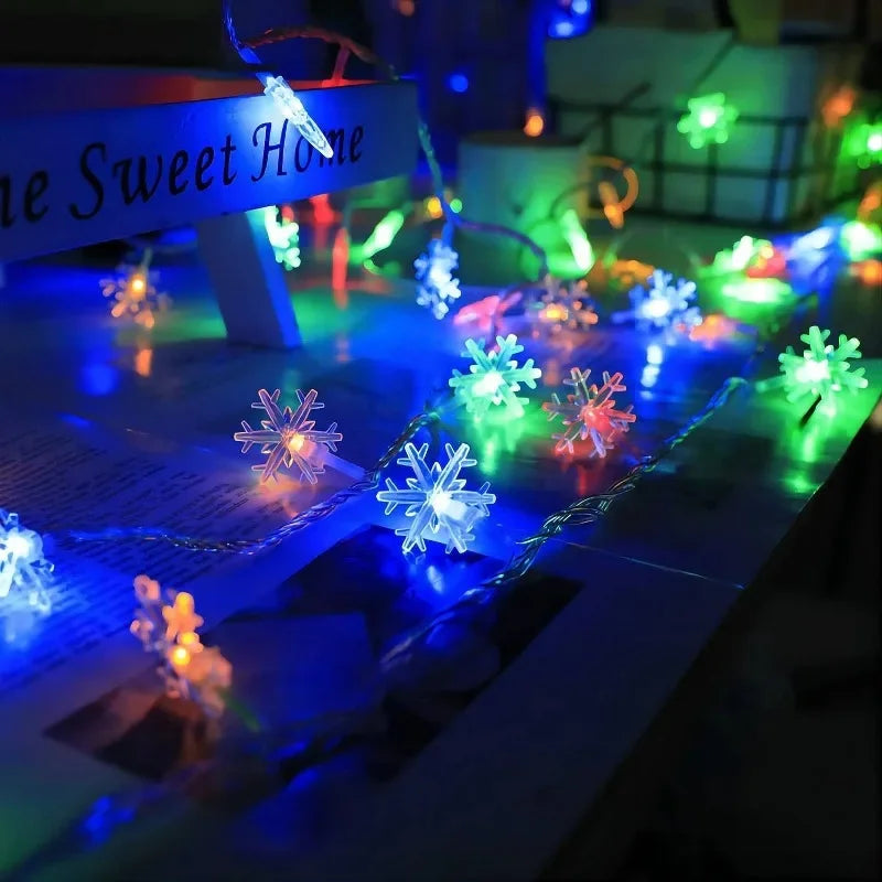 Sparkling Snowflake LED Lights – USB/Battery Powered