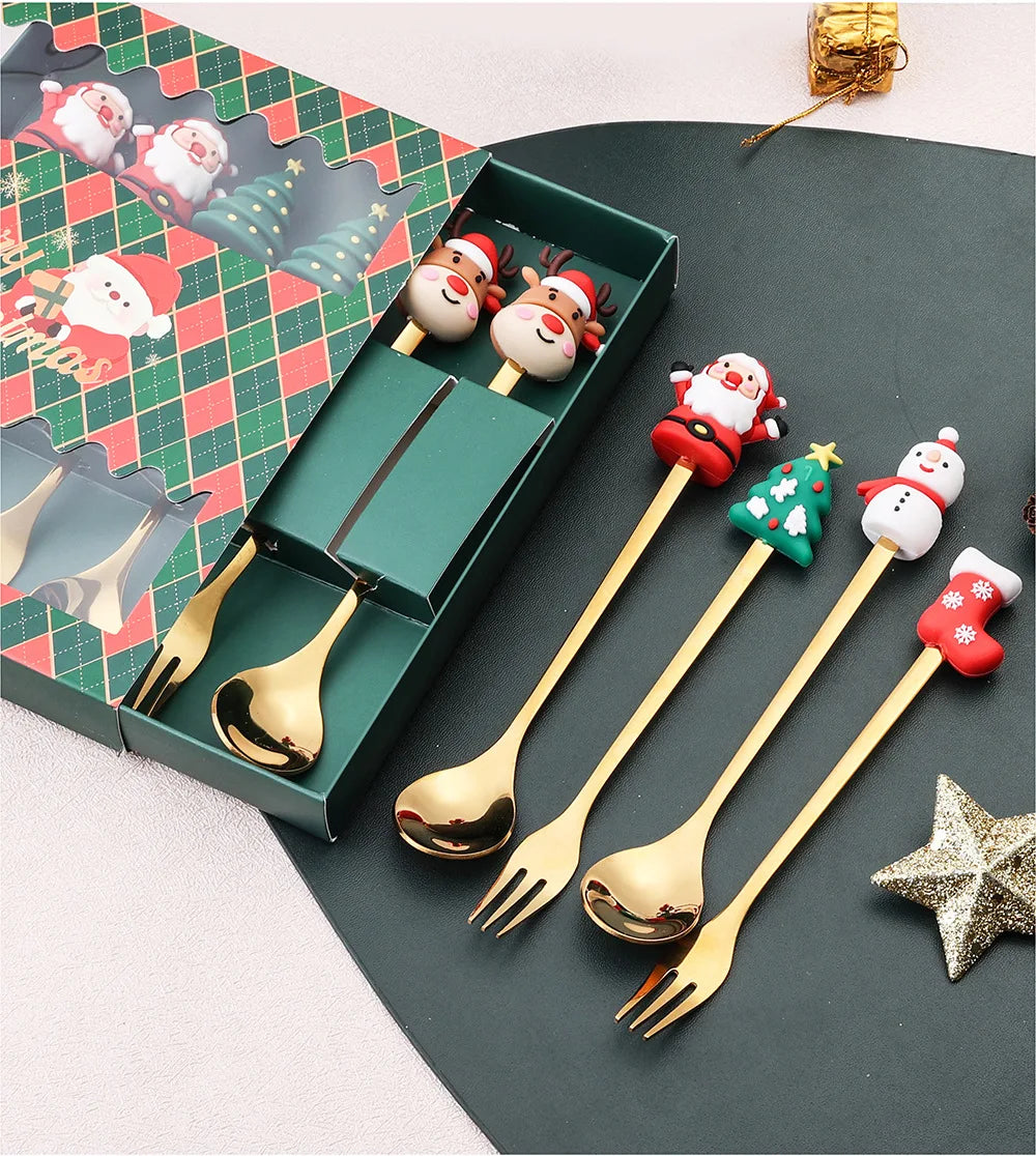 Christmas Stainless Steel Cutlery Set