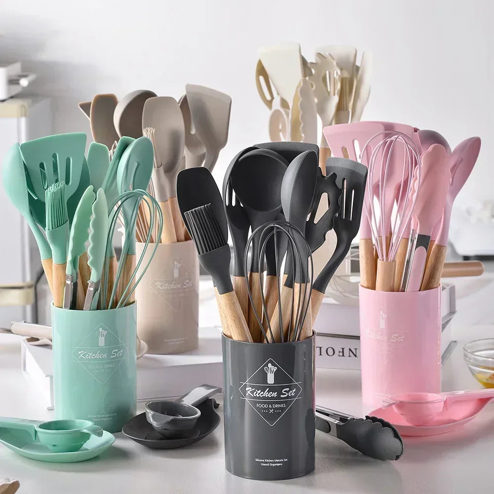 12PCS Food-Grade Silicone Kitchen Utensil Set