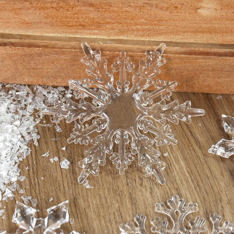 3Pcs Christmas Acrylic Snowflake Ornaments