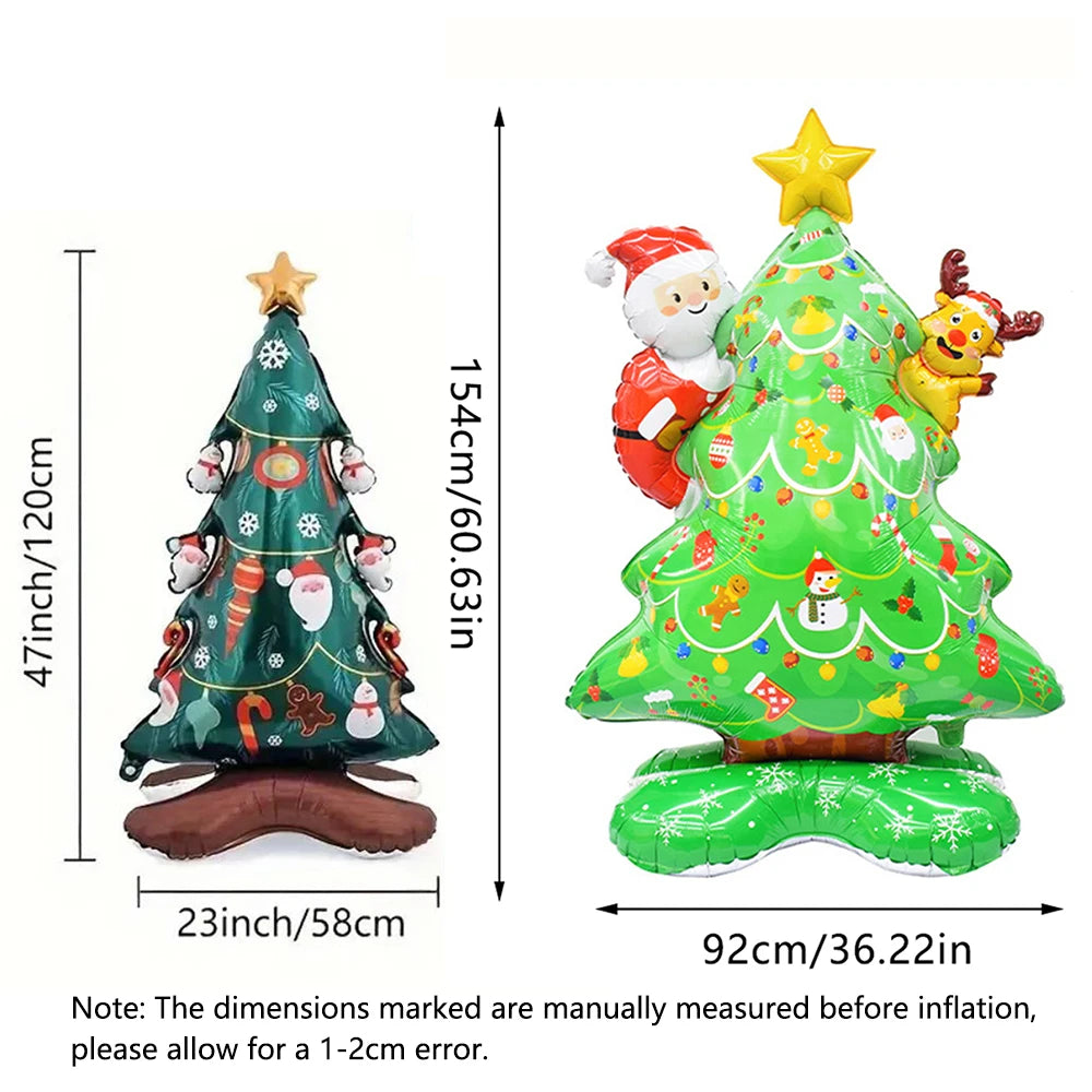 Large Inflatable Christmas Tree & Foil Balloons