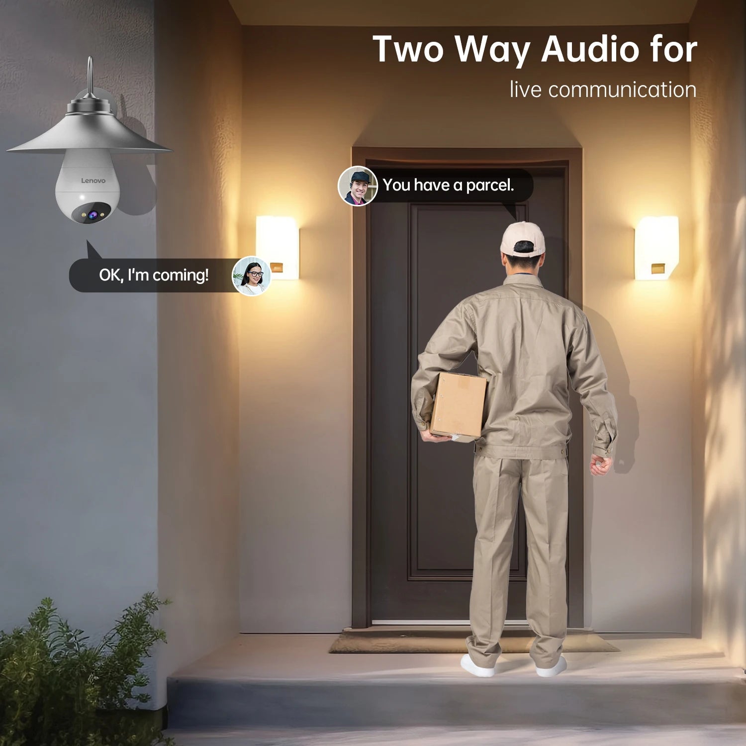 Lenovo WiFi E27 Bulb Surveillance Camera