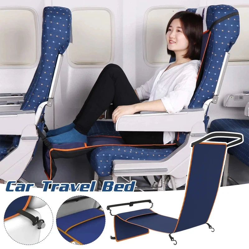 Portable Foot Hanger Hammock for Airplane, Train, Bus & Car