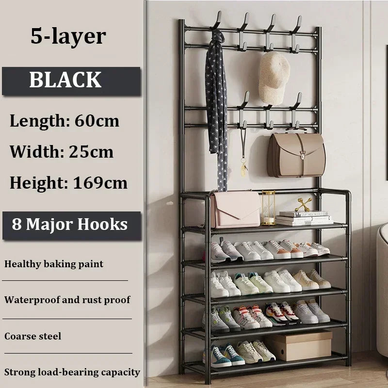 Multi-Layer Clothes Hanger & Shoe Rack