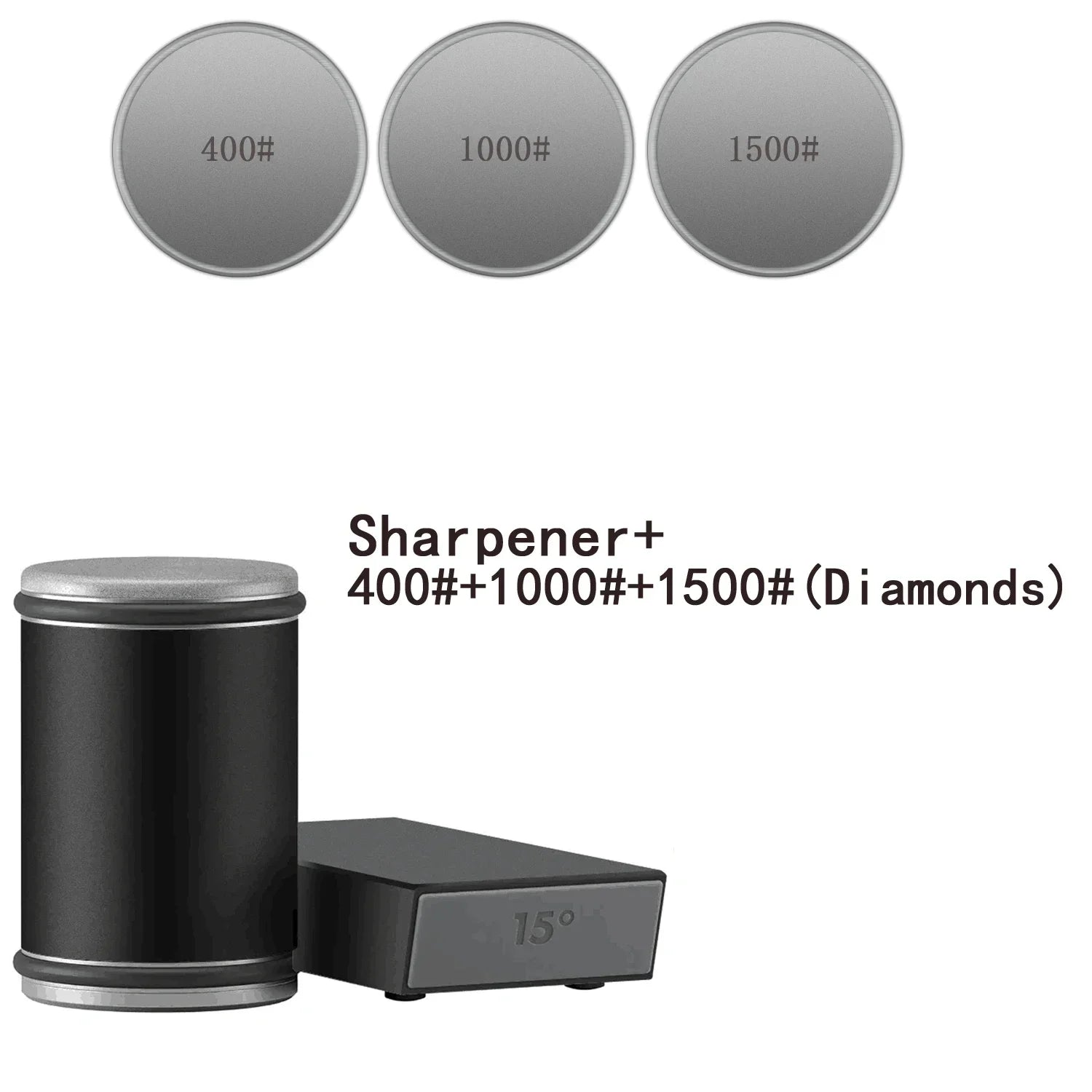 Rolling Knife Sharpener with Magnetic Holder & Diamond Sharpening Stone