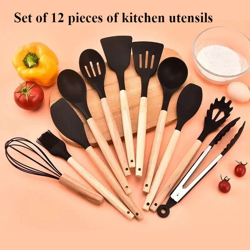 12PCS Food-Grade Silicone Kitchen Utensil Set