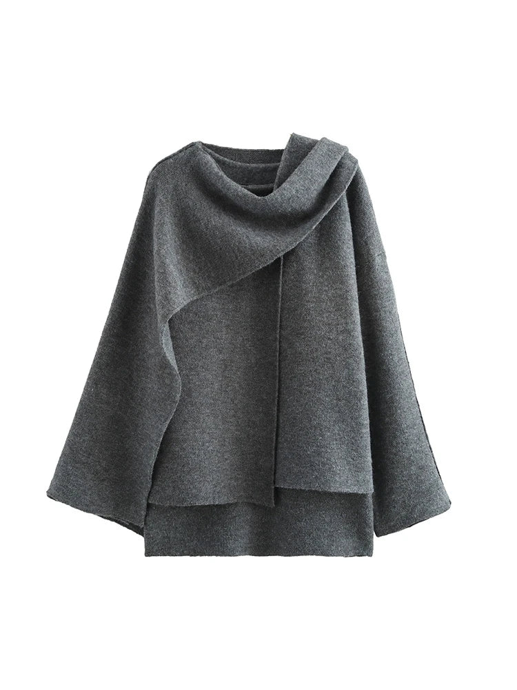 Women's Fashion Fall Winter Chic Scarf Jacket