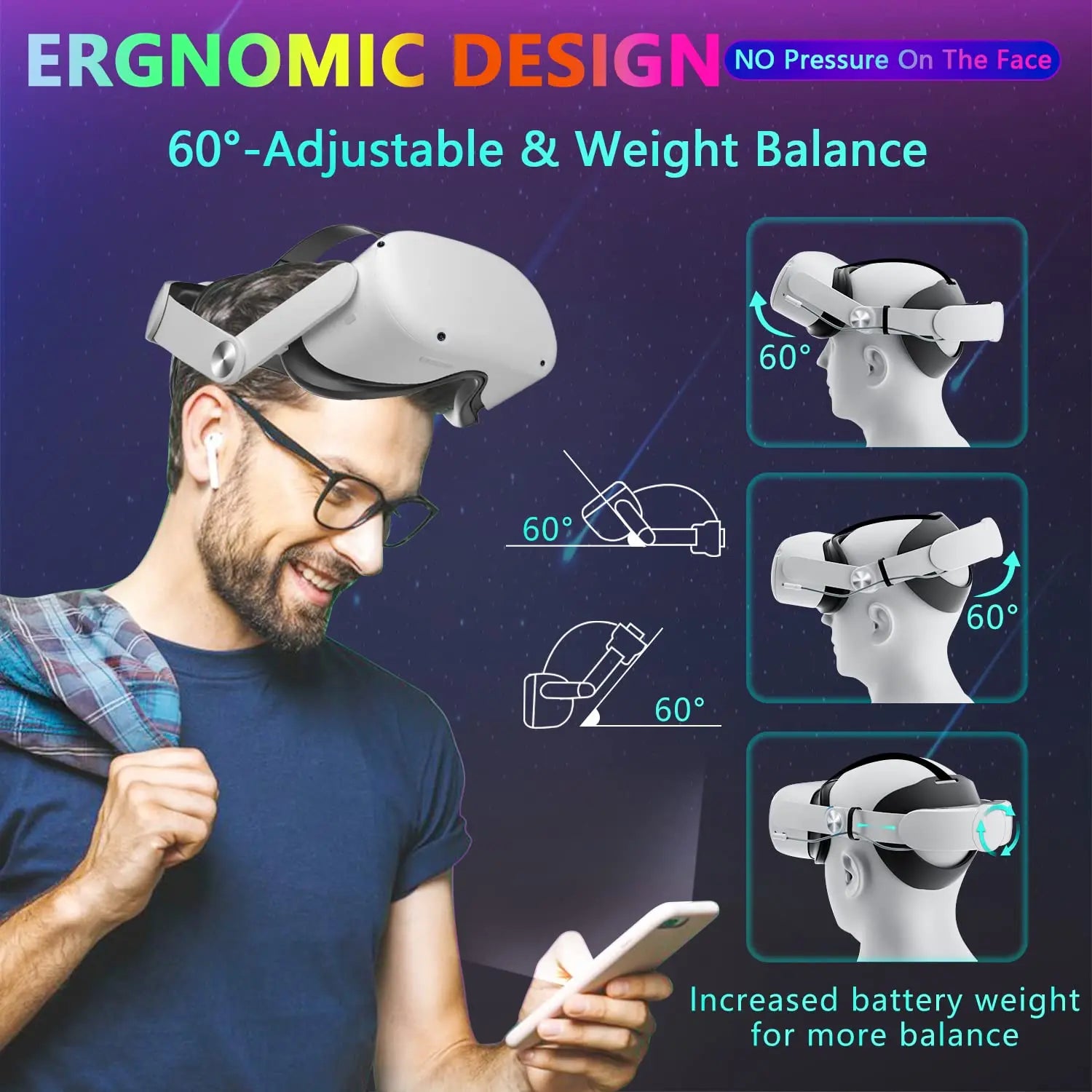 10000mAh Head Strap for Oculus Quest 2