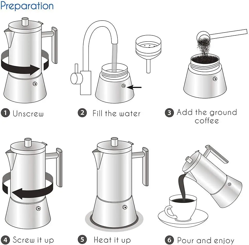Stainless Steel Stovetop Espresso Maker