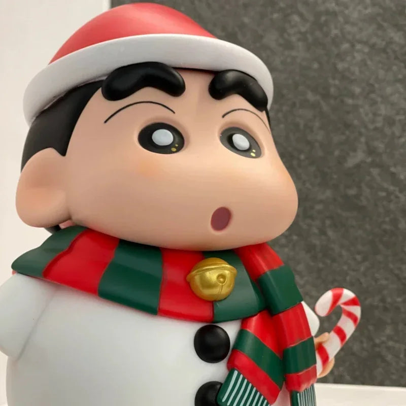 Shinnosuke & Himawari Christmas Crayon Shin-chan PVC Action Figures