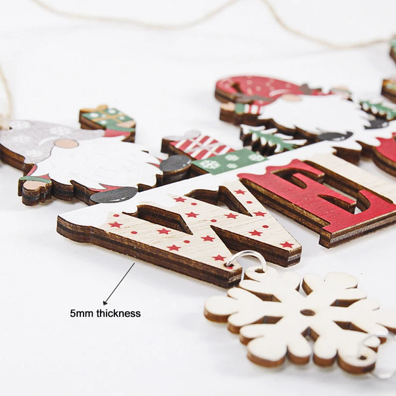 Wooden Christmas Hanging Pendants