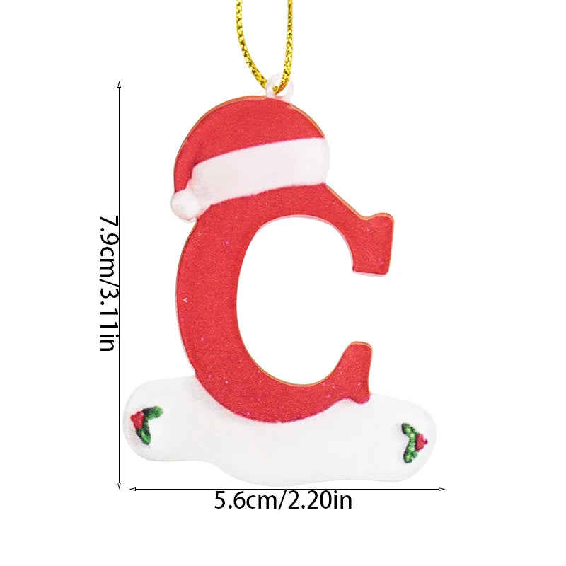 Christmas Acrylic Letter Pendant