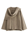 Women's Fashion Fall Winter Chic Scarf Jacket