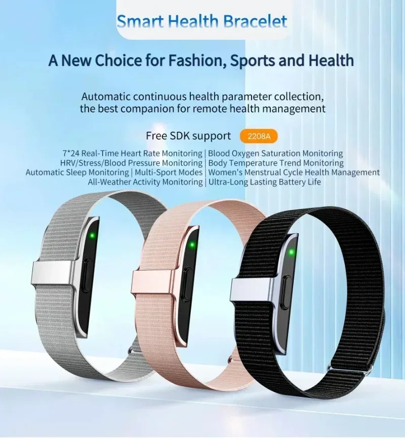 Smart Fitness Tracker Bracelet Heart Rate Blood Pressure & Pedometer