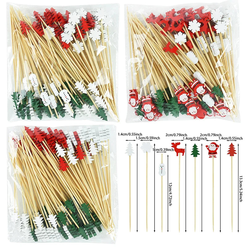 Christmas Fruit Skewer Toothpicks