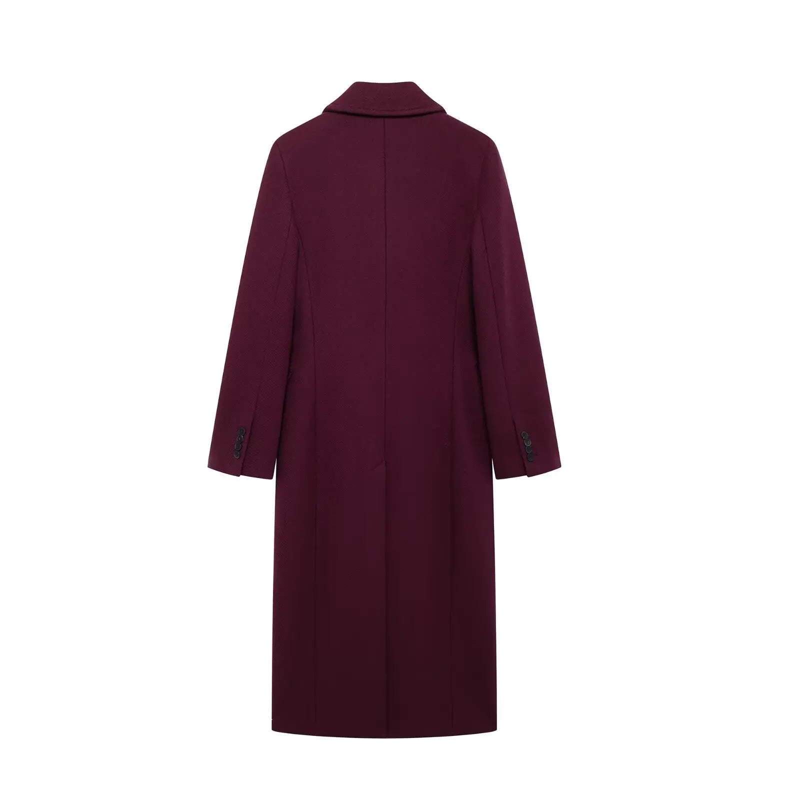 Women's Burgundy Woolen Coat