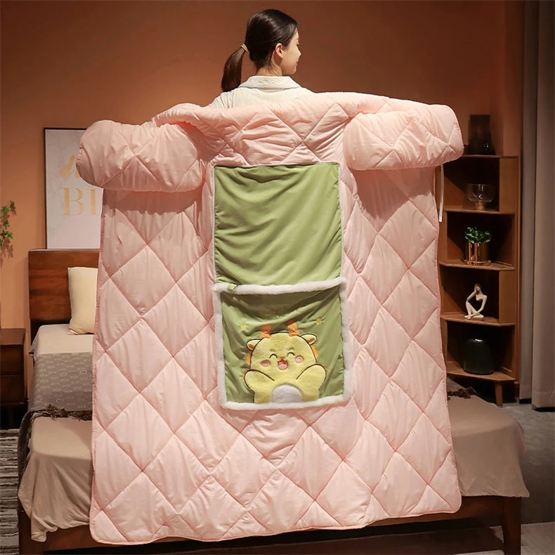 Wearable Fleece Blanket Hoodie