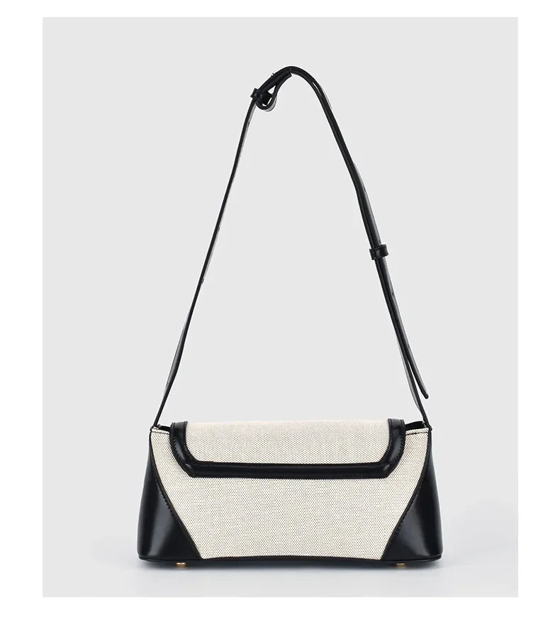 Nichedesign Color Block French Bread Shoulder Bag